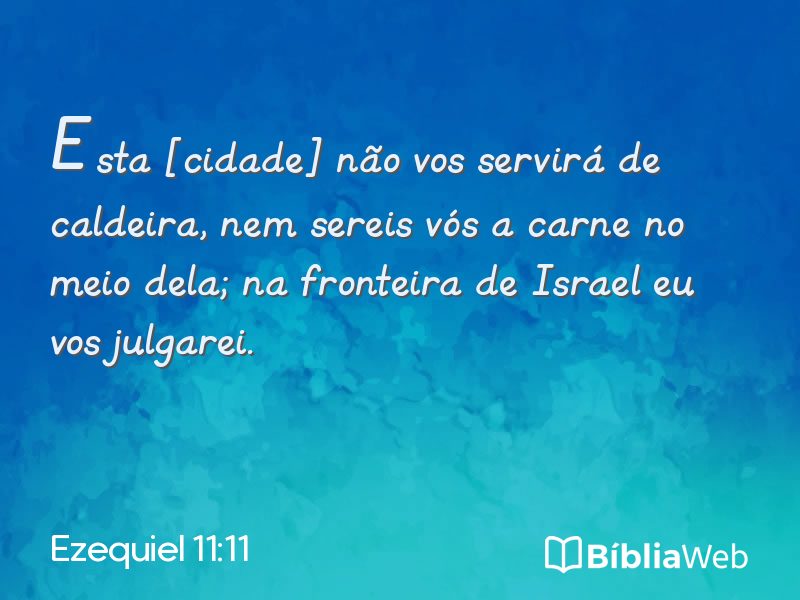 Ezequiel 11:11 em imagem para compartilhar