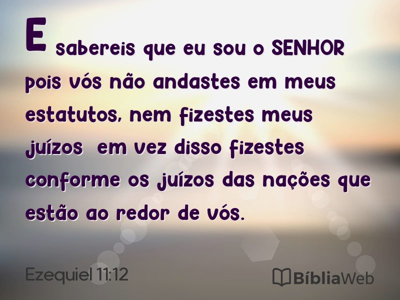 Ezequiel 11:12 em imagem para compartilhar