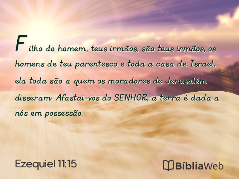 Ezequiel 11:15 em imagem para compartilhar