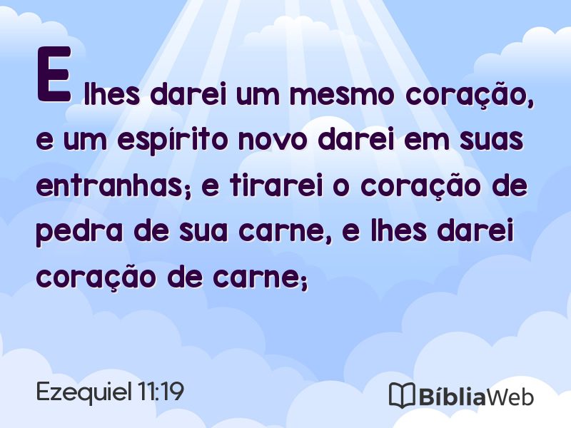Ezequiel 11:19 em imagem para compartilhar