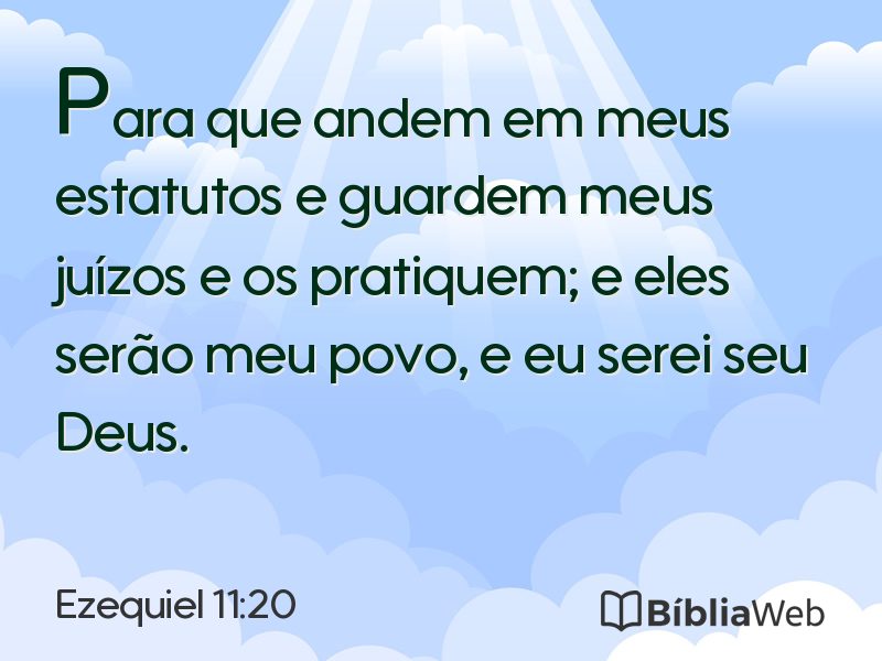 Ezequiel 11:20 em imagem para compartilhar
