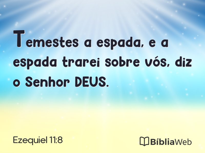 Ezequiel 11:8 em imagem para compartilhar
