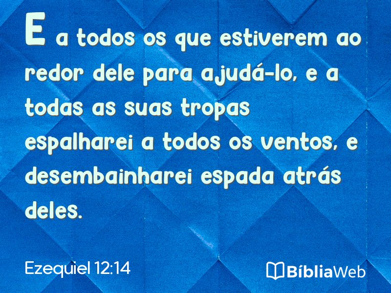 Ezequiel 12:14 em imagem para compartilhar