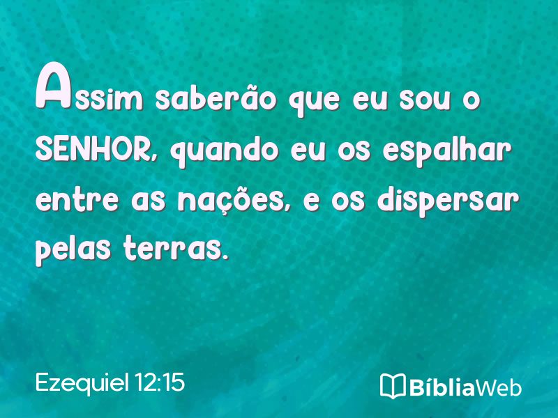 Ezequiel 12:15 em imagem para compartilhar