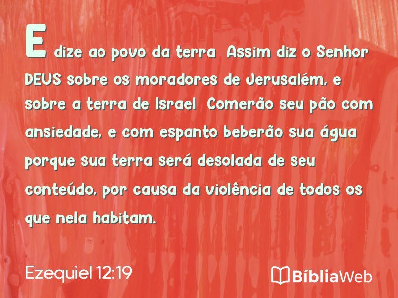 Ezequiel 12:19 em imagem para compartilhar