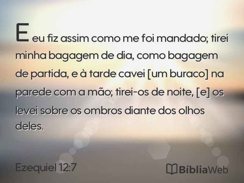 Ezequiel 12:7 em imagem para compartilhar