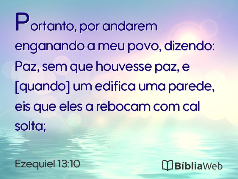 Ezequiel 13:10 em imagem para compartilhar