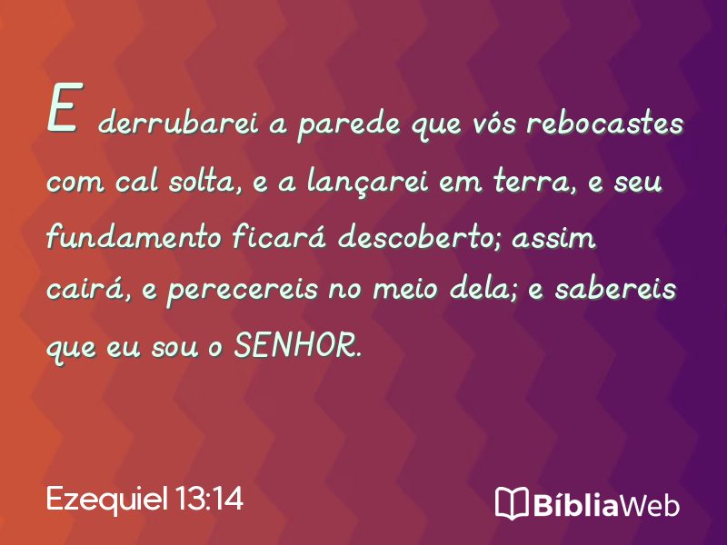 Ezequiel 13:14 em imagem para compartilhar