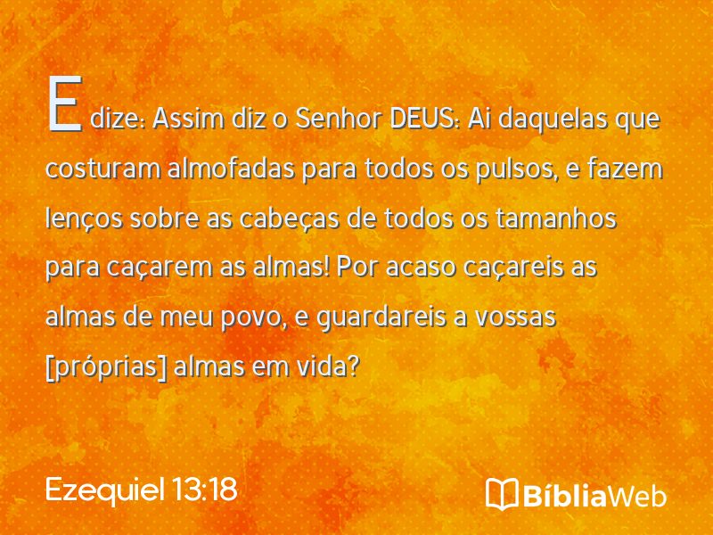 Ezequiel 13:18 em imagem para compartilhar