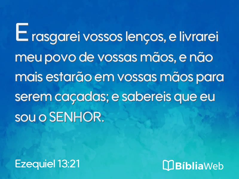 Ezequiel 13:21 em imagem para compartilhar