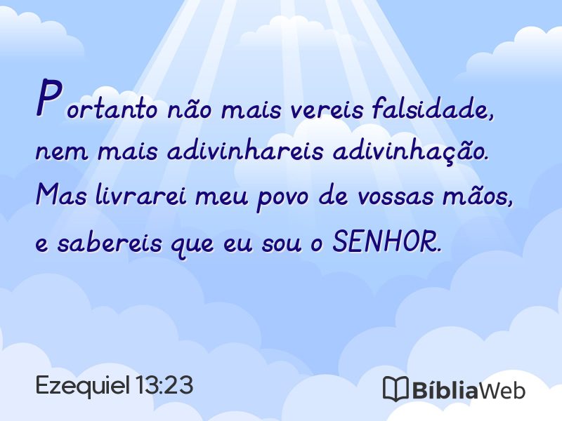 Ezequiel 13:23 em imagem para compartilhar