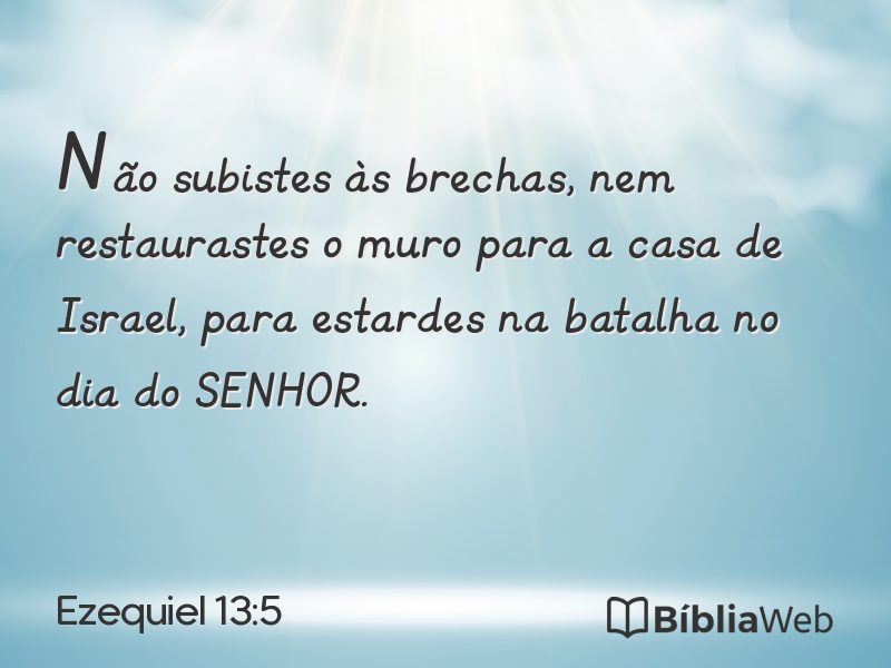 Ezequiel 13:5 em imagem para compartilhar