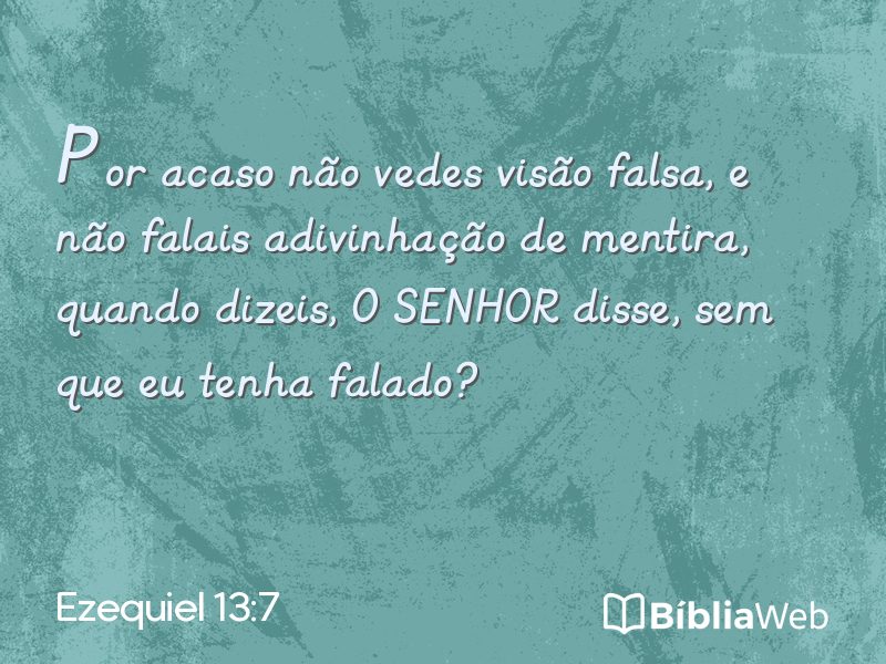 Ezequiel 13:7 em imagem para compartilhar
