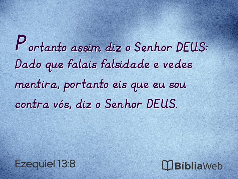 Ezequiel 13:8 em imagem para compartilhar