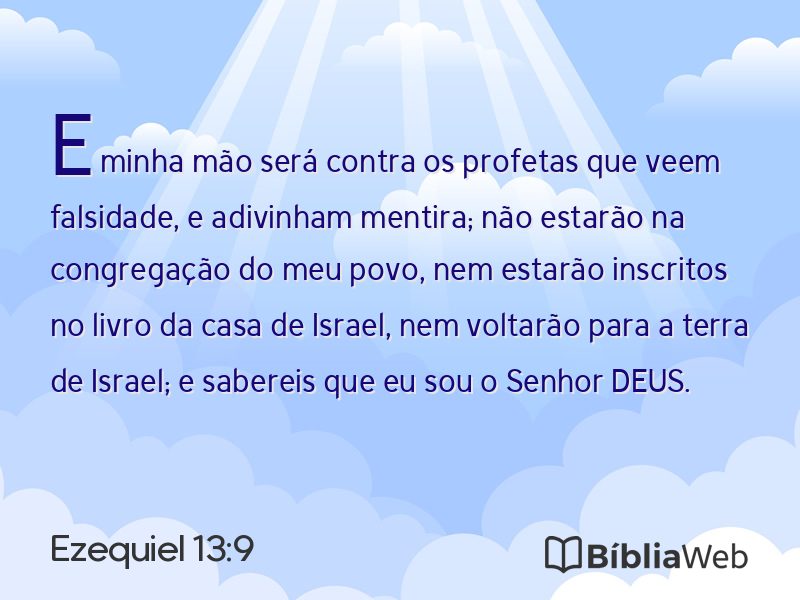 Ezequiel 13:9 em imagem para compartilhar