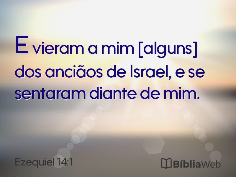Ezequiel 14:1 em imagem para compartilhar