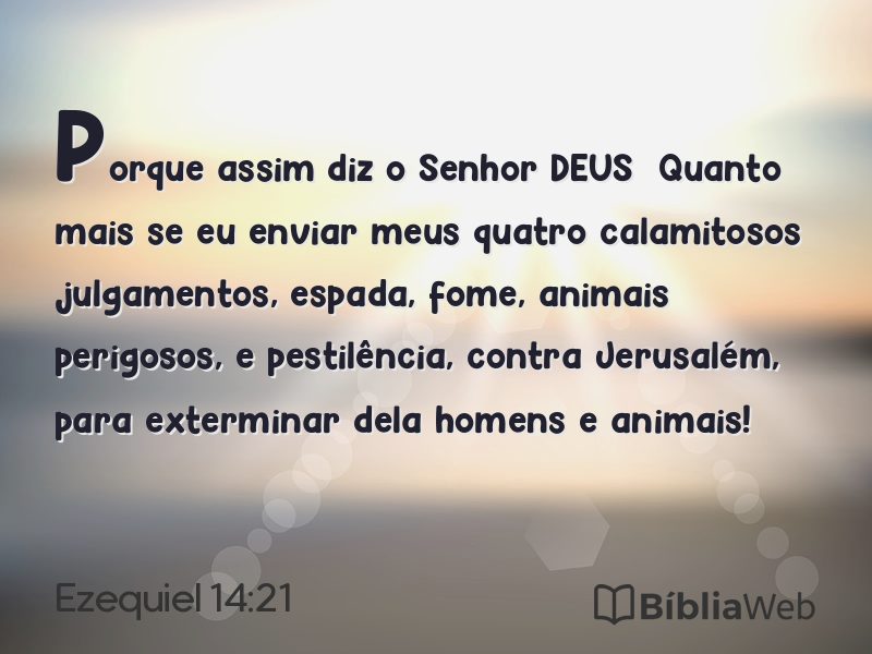 Ezequiel 14:21 em imagem para compartilhar