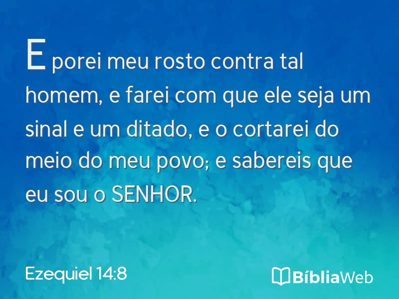 Ezequiel 14:8 em imagem para compartilhar