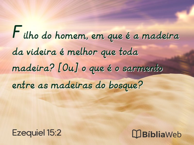 Ezequiel 15:2 em imagem para compartilhar