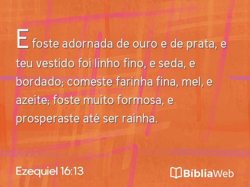 Ezequiel 16:13 em imagem para compartilhar
