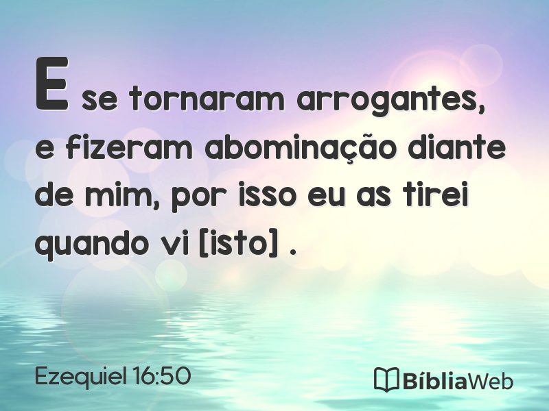 Ezequiel 16:50 em imagem para compartilhar