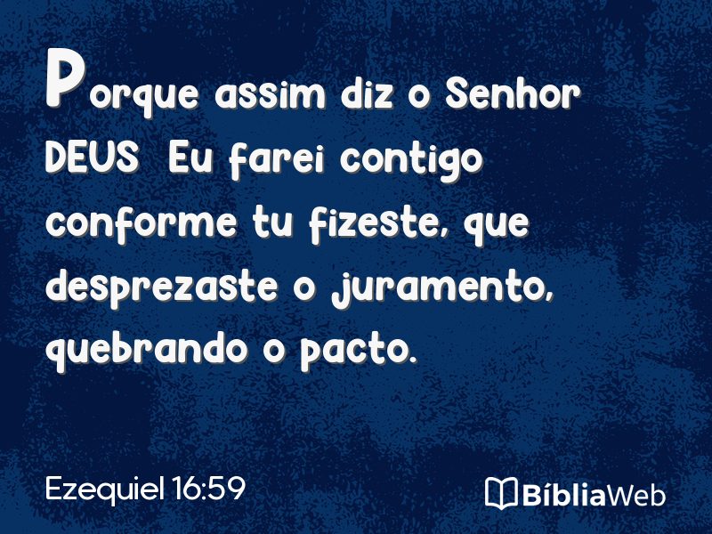 Ezequiel 16:59 em imagem para compartilhar