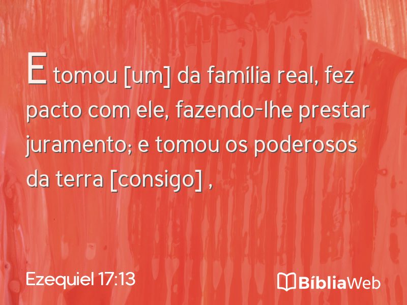 Ezequiel 17:13 em imagem para compartilhar