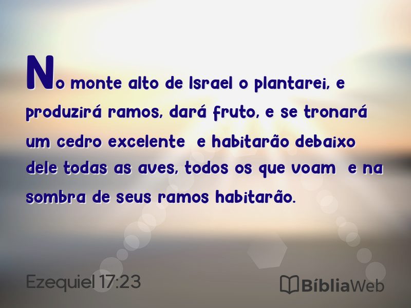 Ezequiel 17:23 em imagem para compartilhar