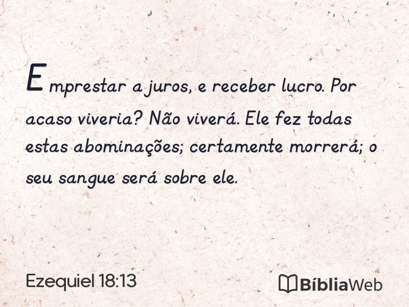 Ezequiel 18:13 em imagem para compartilhar