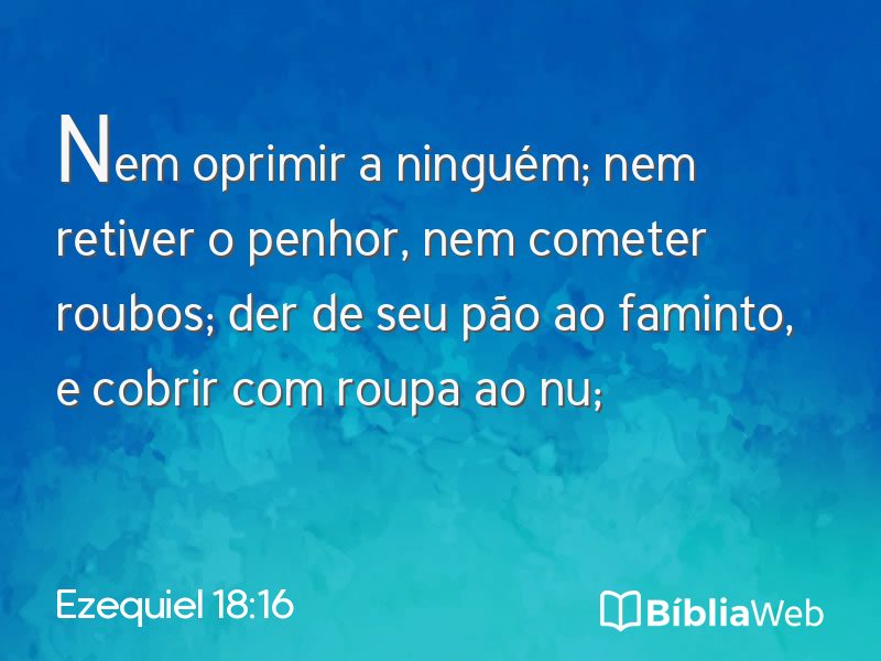 Ezequiel 18:16 em imagem para compartilhar