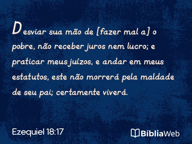 Ezequiel 18:17 em imagem para compartilhar