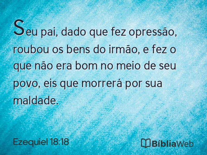 Ezequiel 18:18 em imagem para compartilhar