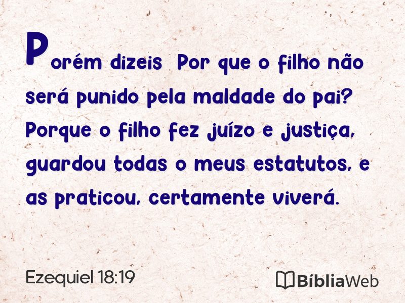 Ezequiel 18:19 em imagem para compartilhar