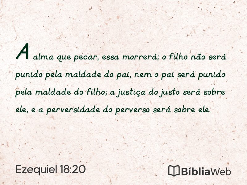 Ezequiel 18:20 em imagem para compartilhar