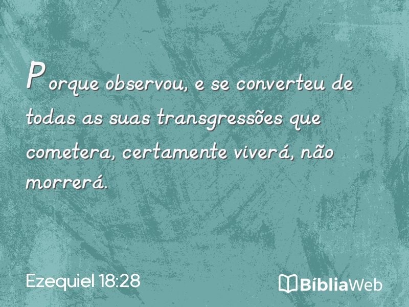Ezequiel 18:28 em imagem para compartilhar