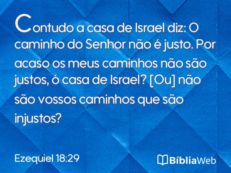 Ezequiel 18:29 em imagem para compartilhar