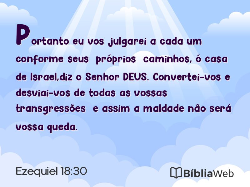 Ezequiel 18:30 em imagem para compartilhar