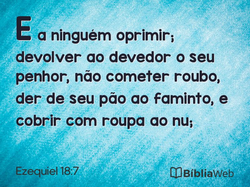 Ezequiel 18:7 em imagem para compartilhar