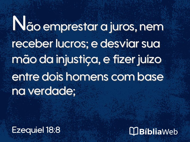 Ezequiel 18:8 em imagem para compartilhar