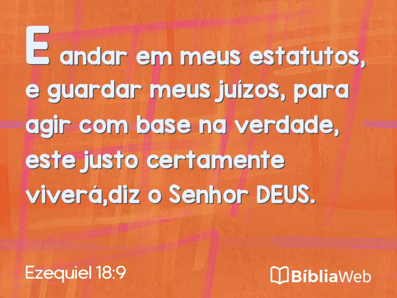 Ezequiel 18:9 em imagem para compartilhar