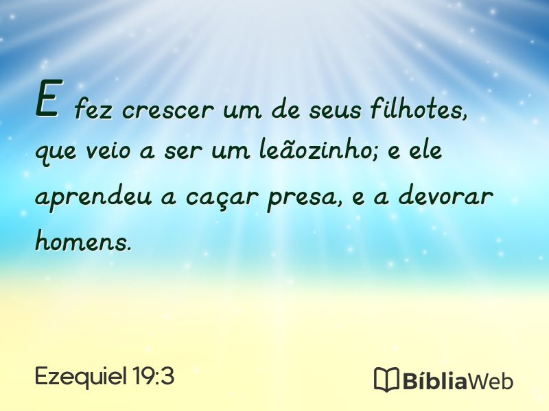 Ezequiel 19:3 em imagem para compartilhar