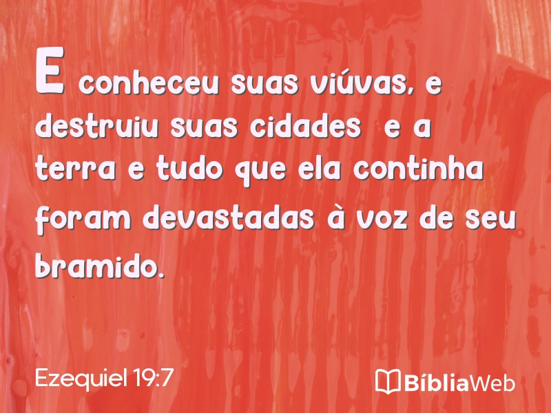Ezequiel 19:7 em imagem para compartilhar