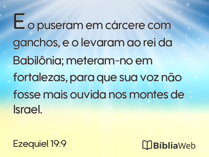 Ezequiel 19:9 em imagem para compartilhar