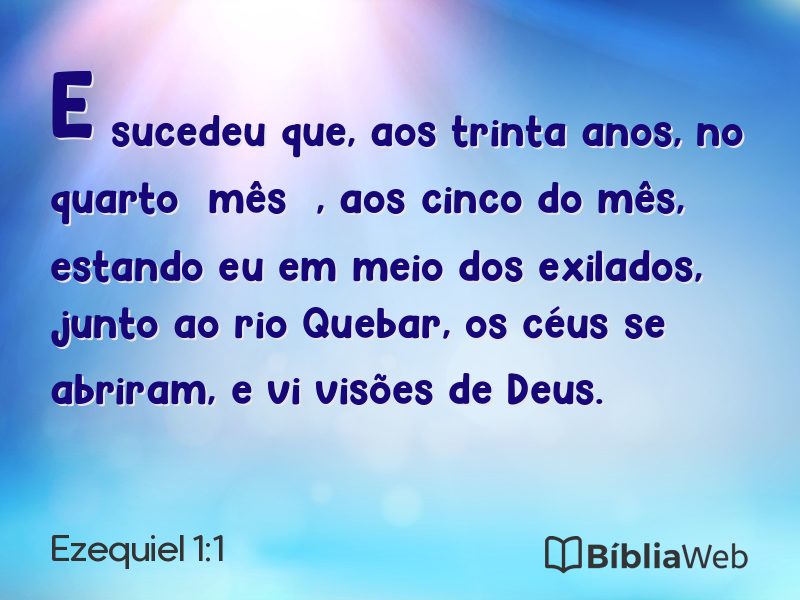 Ezequiel 1:1 em imagem para compartilhar