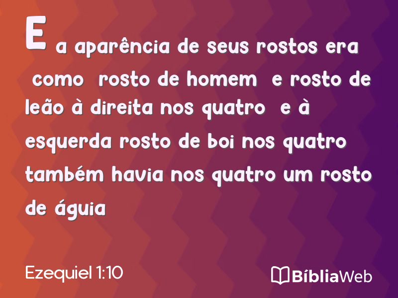 Ezequiel 1:10 em imagem para compartilhar