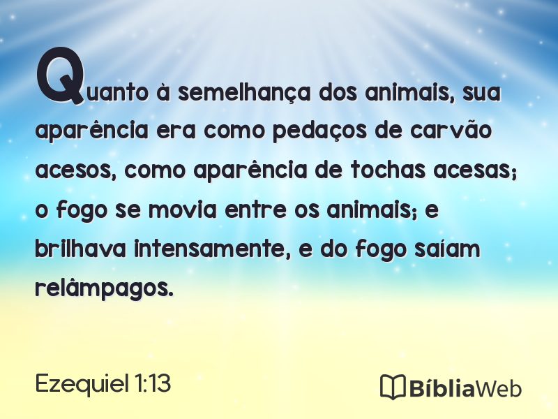 Ezequiel 1:13 em imagem para compartilhar