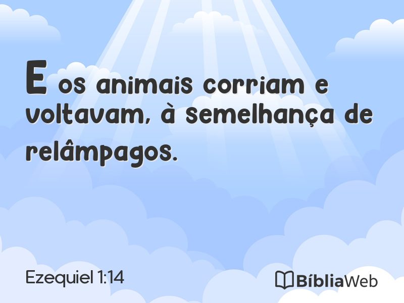 Ezequiel 1:14 em imagem para compartilhar
