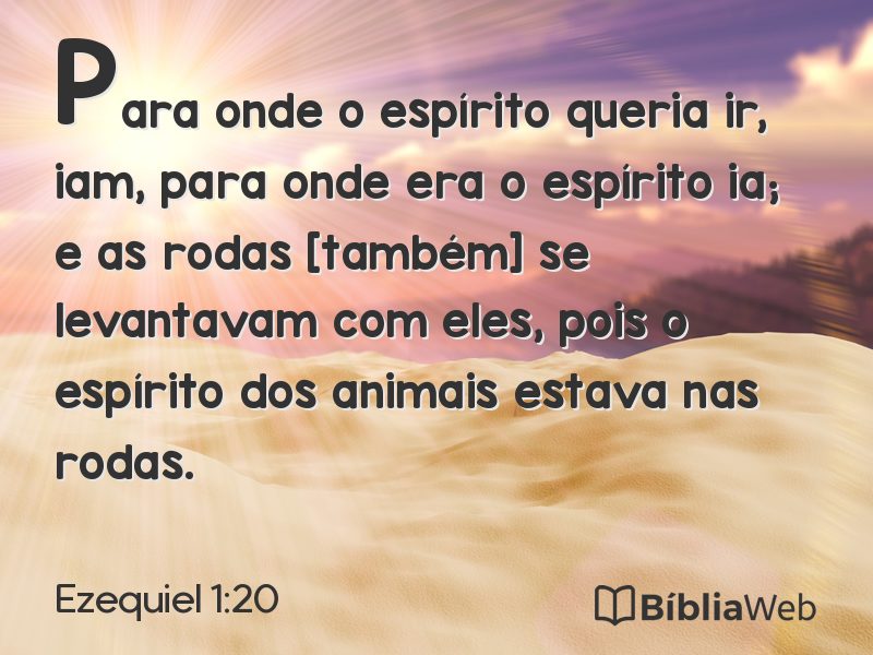 Ezequiel 1:20 em imagem para compartilhar