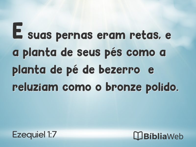 Ezequiel 1:7 em imagem para compartilhar