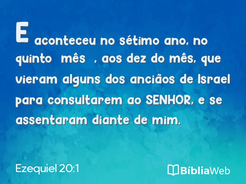 Ezequiel 20:1 em imagem para compartilhar